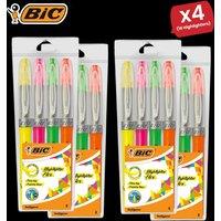 Bic Flex Assorted Fluorescent Highlighters - 4 Packs