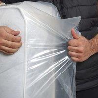 BSSPOKE Mattress Cover Storage Bag Moving Protective Chair Sofa Polythene Bag in Clear | Size: Double