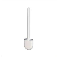 Nes Home Silicone Toilet Brushes with Wall Mounted Toilet Brush Holder White