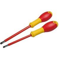 Stanley Fatmax Vde Insulated Borneo Pozi Scewdriver Set Of 2 in Red