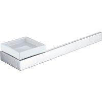 Nes Home Chrome Towel Bar with Soap Dish in Silver