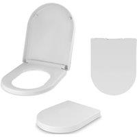 Nes Home Round Thick Toilet Soft Close Seat & Seat Cover White
