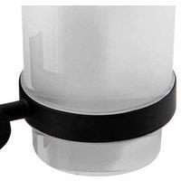 Nes Home Modern Round Matte Black Single Tumbler Holder Wall Mounted Stainless Steel
