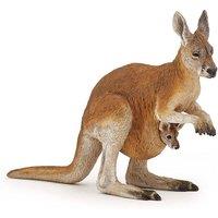 Papo Wild Animal Kingdom Kangaroo with Joey Toy Figure, Three Years or Above, Brown (50188)