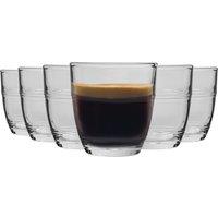 Duralex Gigogne Shot Glass Espresso Cups - 90ml Drinking Glasses - Pack of 6 in Clear
