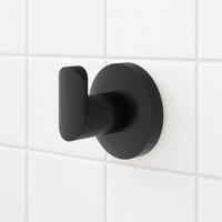 Nes Home Matte Black Round Rob Hook - Set of 4
