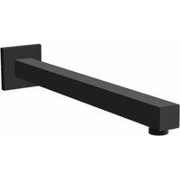 Nes Home Matt Black 300 mm Solid Brass Fixed Square Wall Mounted Shower Heads Arm