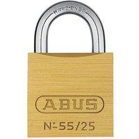 ABUS 55/25mm Brass Padlock Carded in Yellow
