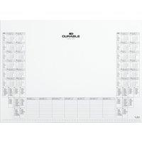 Durable Writing Calendar Refill Pads for Desk Mats - 25 Sheets - 57x41cm in White | Size: 57x41 cm