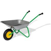 Rolly Child's Silver Metal Wheelbarrow With Front Air Tyre