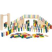 Goki Domino Rally in a Cotton Bag - 250 pcs in Natural | Size: 1 Pack