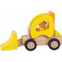 Goki Wooden Wheel Loader With Rubber Tyres in Yellow | Size: 1 Pack