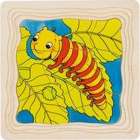 Goki Wooden 44 Piece 4 Layered Caterpillar Puzzle | Size: 1 Pack