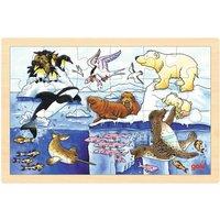 Goki Wooden 24 Piece Artic Animal Jigsaw Puzzle | Size: 1 Pack