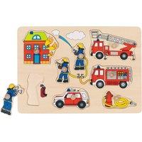 Goki Wooden 8 Piece Fire Brigade Lift Out Puzzle | Size: 1 Pack