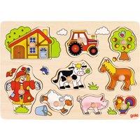 Goki Lift-Out Wooden Farm Puzzle | Size: 1 Pack