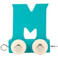Small Foot Petrol Blue Wooden Train Letter 'M'