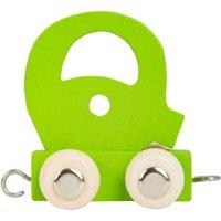 Small Foot Green Wooden Train Letter 'Q'