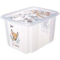 Keeeper Bambi Turn Around Stackable Box with Lid 30 Litre Transparent in Clear