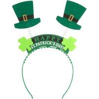 tectake St Patrick's Day Top Hat Headband With Writing in Green