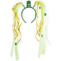 tectake St Patrick's Day Headband With Tubes & Ribbons in Green