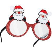 tectake Father Christmas Glasses in Red