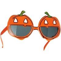 tectake Halloween Novelty Glasses With Laughing Pumpkins in Orange