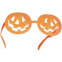 tectake Halloween Novelty Glasses With Glittery Pumpkins in Orange