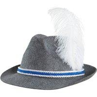 tectake German Hat With Feather In Grey