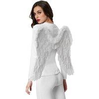 tectake Enchanting Angel Wings 74 X 54 Cm in White