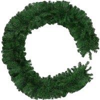 tectake Christmas Garland In Detailed & Lifelike Look, 270 Cm Long in Green