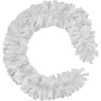 tectake Christmas Garland In Detailed & Lifelike Look, 270 Cm Long in White