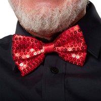 tectake Sequin Bow Tie in Red