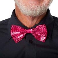 tectake Sequin Bow Tie in Pink