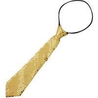 tectake Sequin Tie in Gold