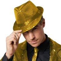 tectake Party Hat With Sequins in Gold