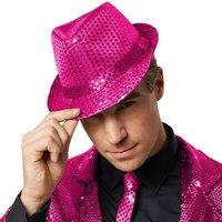 tectake Party Hat With Sequins in Pink