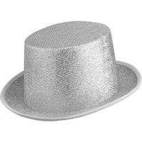 tectake Glitter Top Hat in Silver