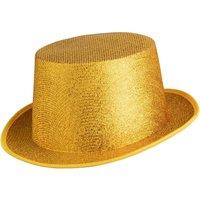 tectake Glitter Top Hat in Gold