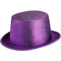 tectake Glitter Top Hat in Purple