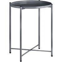 tectake Bedside Table Chester in Dark Grey