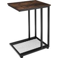 tectake Bedside Table Eton - Industrial Style, 48 X 35 X 66 Cm in Dark Brown