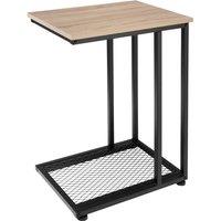 tectake Bedside Table Eton - Industrial Style, 48 X 35 X 66 Cm in Light Oak