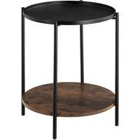 tectake Bedside Table Sunderland in Dark Brown