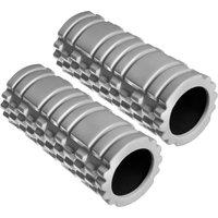 tectake Foam Roller with Textured Surface for Therapy Treatment, 335 x 145 mm in Grey