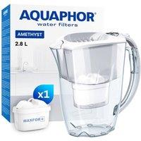 Aquaphor Amethyst 2.8 Litre Water Filter Jug in White with 1 x Maxfor+ filter | Size: 2.5L