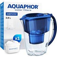 Aquaphor Amethyst 2.8 Litre Water Filter Jug in Blue with 1 x Maxfor+ filter | Size: 2.5L