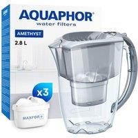 Aquaphor Amethyst 2.8 Litre Water Filter Jug in Grey with 3 x Maxfor+ filter | Size: 2.5L