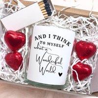 Aye Do Gifts What A Wonderful World Candle Gift Set in White | Size: 1 Pack