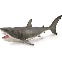 CollectA Megalodon Dinosaur Toy with Movable Jaw in Grey